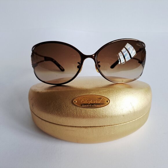 Women's Chopard Limited Edition Brown Sunglasses - Picture 1 of 15